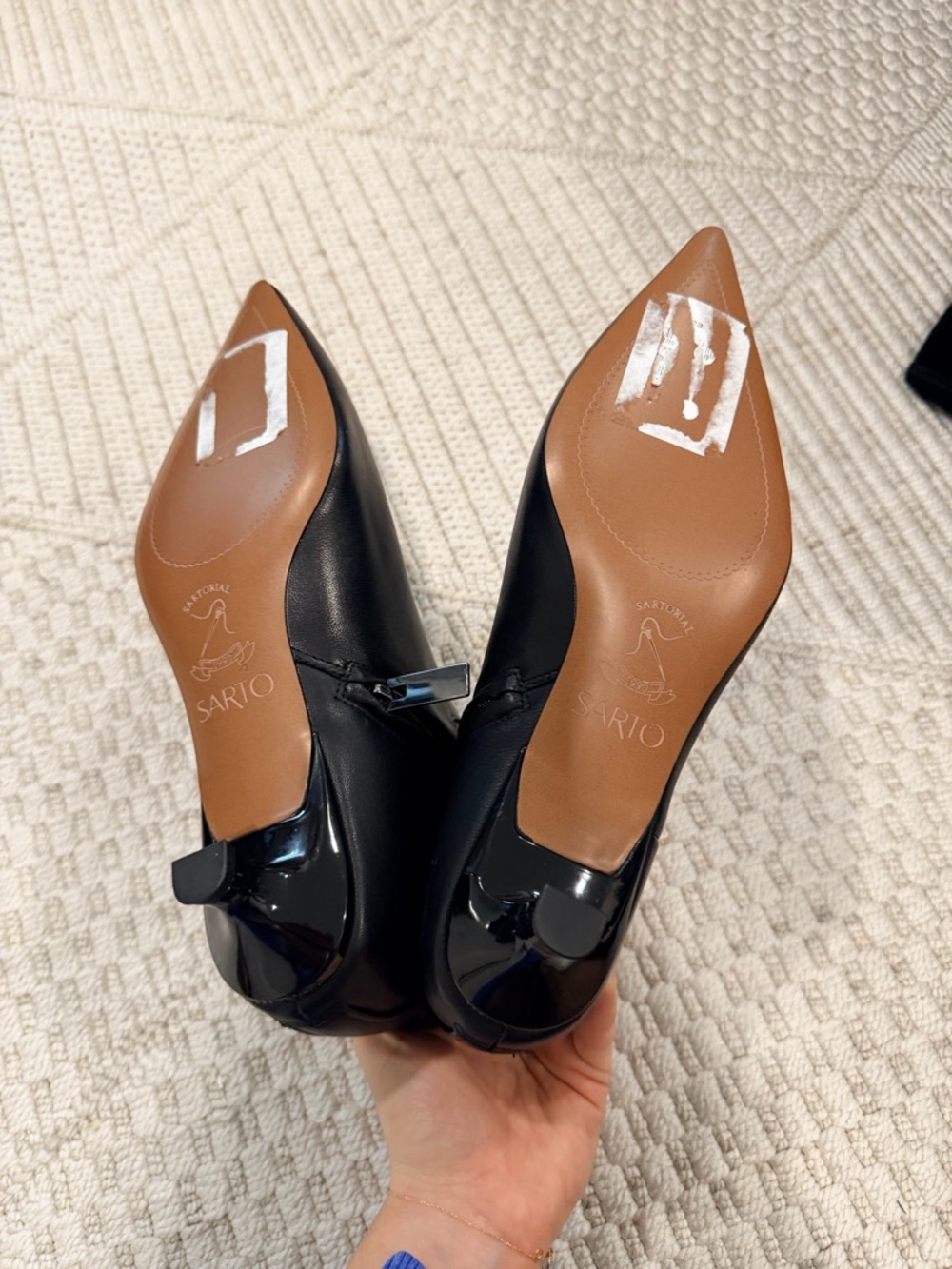 Anthropologie Sarto Mala Ankle Boots in Black Leather - Picture 7 of 7